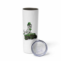Funny St Patricks Day Dinosaur Truck Skinny Tumbler Lucky Dino Gift