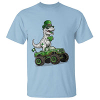 Funny St Patricks Day Dinosaur Truck T Shirt Lucky Dino Gift