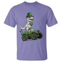 Funny St Patricks Day Dinosaur Truck T Shirt Lucky Dino Gift