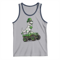Funny St Patricks Day Dinosaur Truck Tank Top Lucky Dino Gift