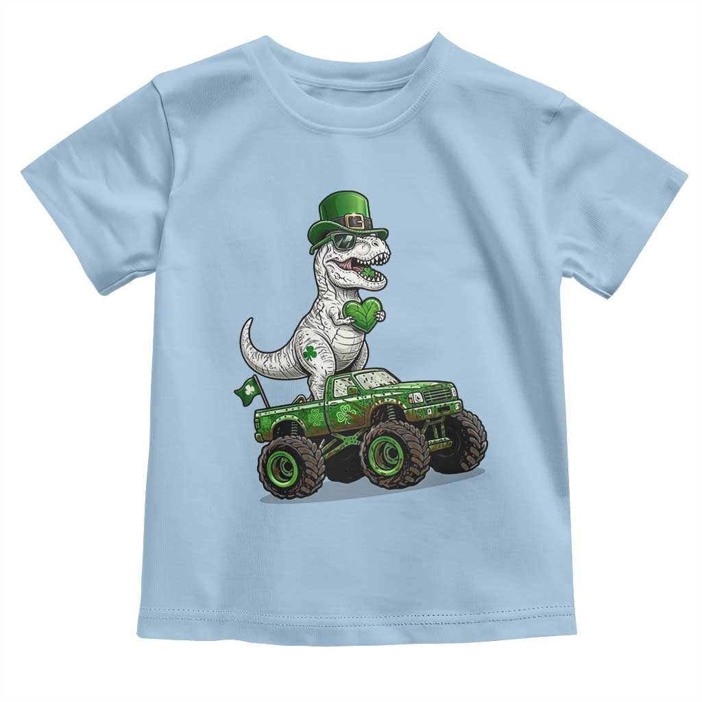 Funny St Patricks Day Dinosaur Truck Toddler T Shirt Lucky Dino Gift