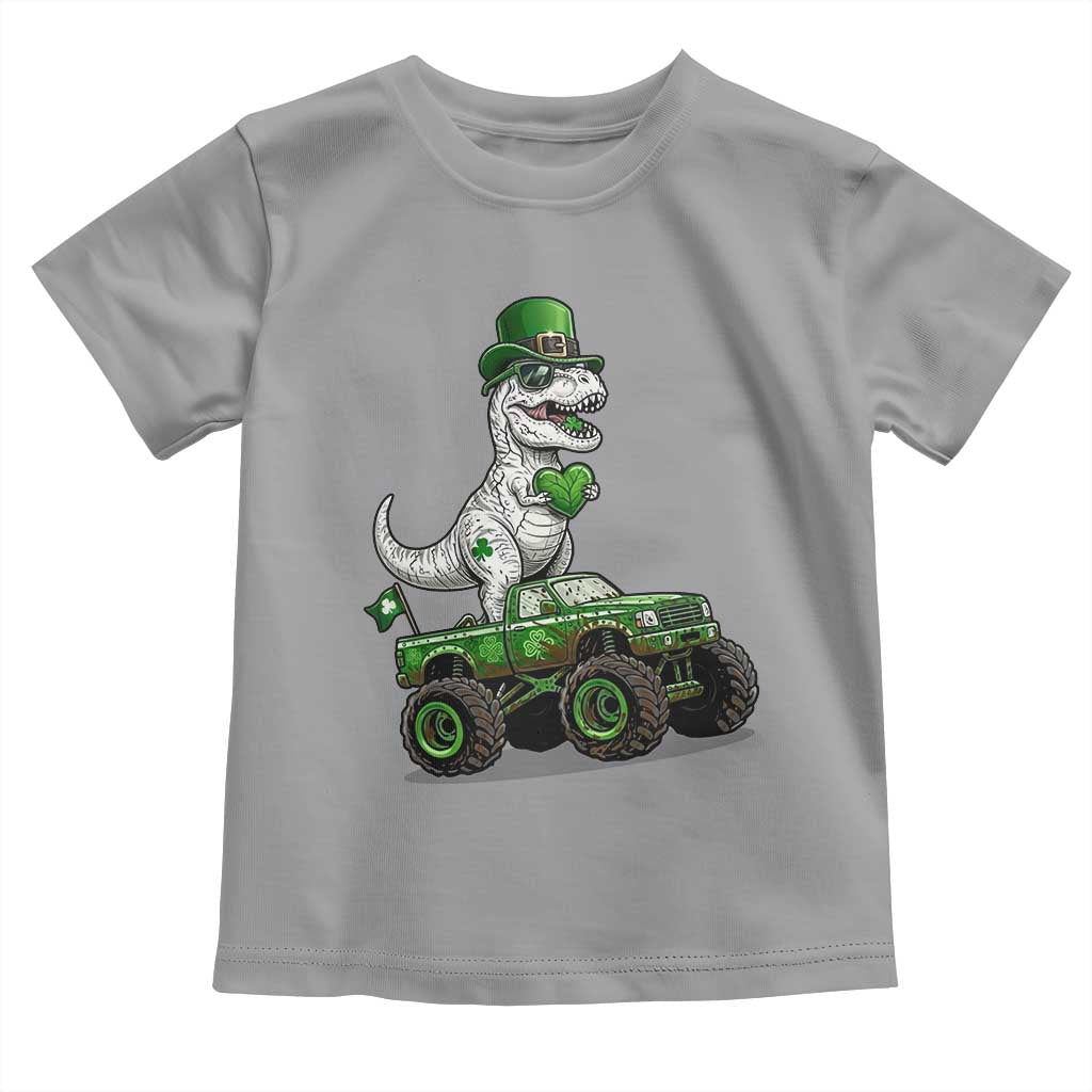 Funny St Patricks Day Dinosaur Truck Toddler T Shirt Lucky Dino Gift