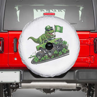 Funny St Patricks Day Dinosaur Truck Spare Tire Cover Irish Holiday Gift