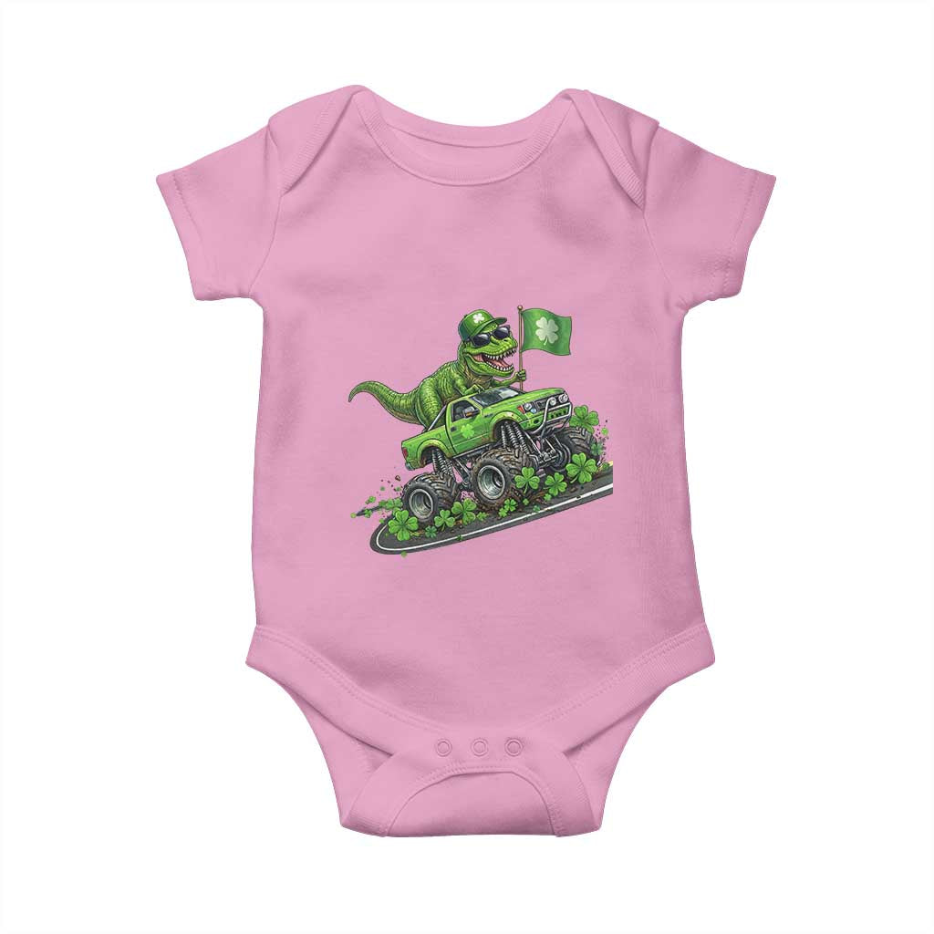 Funny St Patricks Day Dinosaur Truck Baby Onesie Irish Holiday Gift