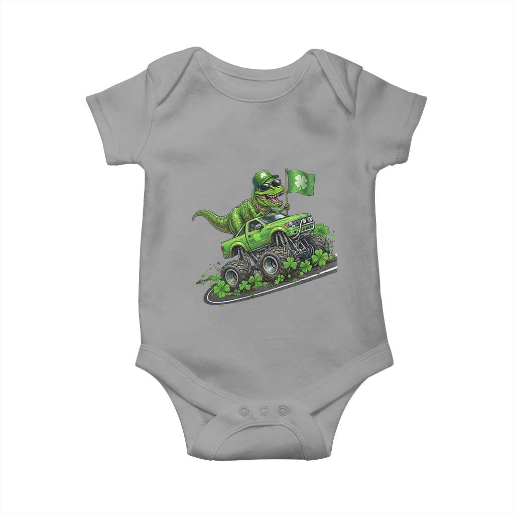 Funny St Patricks Day Dinosaur Truck Baby Onesie Irish Holiday Gift