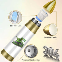 Funny St Patricks Day Dinosaur Truck Bullet Tumbler Irish Holiday Gift