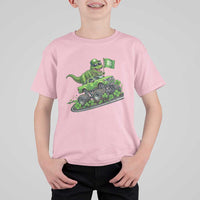Funny St Patricks Day Dinosaur Truck T Shirt For Kid Irish Holiday Gift
