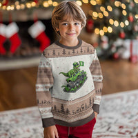 Funny St Patricks Day Dinosaur Truck Ugly Christmas Sweater Irish Holiday Gift