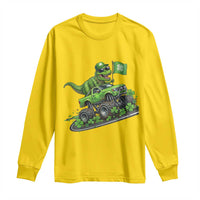 Funny St Patricks Day Dinosaur Truck Long Sleeve Shirt Irish Holiday Gift