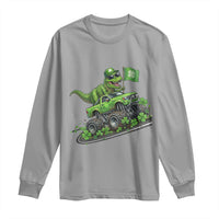 Funny St Patricks Day Dinosaur Truck Long Sleeve Shirt Irish Holiday Gift