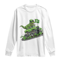Funny St Patricks Day Dinosaur Truck Long Sleeve Shirt Irish Holiday Gift