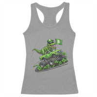 Funny St Patricks Day Dinosaur Truck Racerback Tank Top Irish Holiday Gift