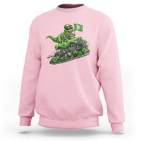 Funny St Patricks Day Dinosaur Truck Sweatshirt Irish Holiday Gift