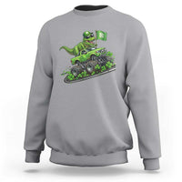 Funny St Patricks Day Dinosaur Truck Sweatshirt Irish Holiday Gift