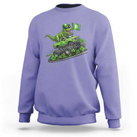 Funny St Patricks Day Dinosaur Truck Sweatshirt Irish Holiday Gift