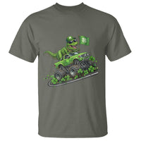 Funny St Patricks Day Dinosaur Truck T Shirt Irish Holiday Gift