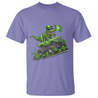 Funny St Patricks Day Dinosaur Truck T Shirt Irish Holiday Gift