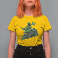 Funny St Patricks Day Dinosaur Truck T Shirt For Women Irish Holiday Gift