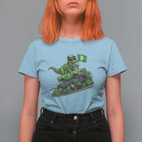 Funny St Patricks Day Dinosaur Truck T Shirt For Women Irish Holiday Gift