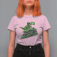 Funny St Patricks Day Dinosaur Truck T Shirt For Women Irish Holiday Gift