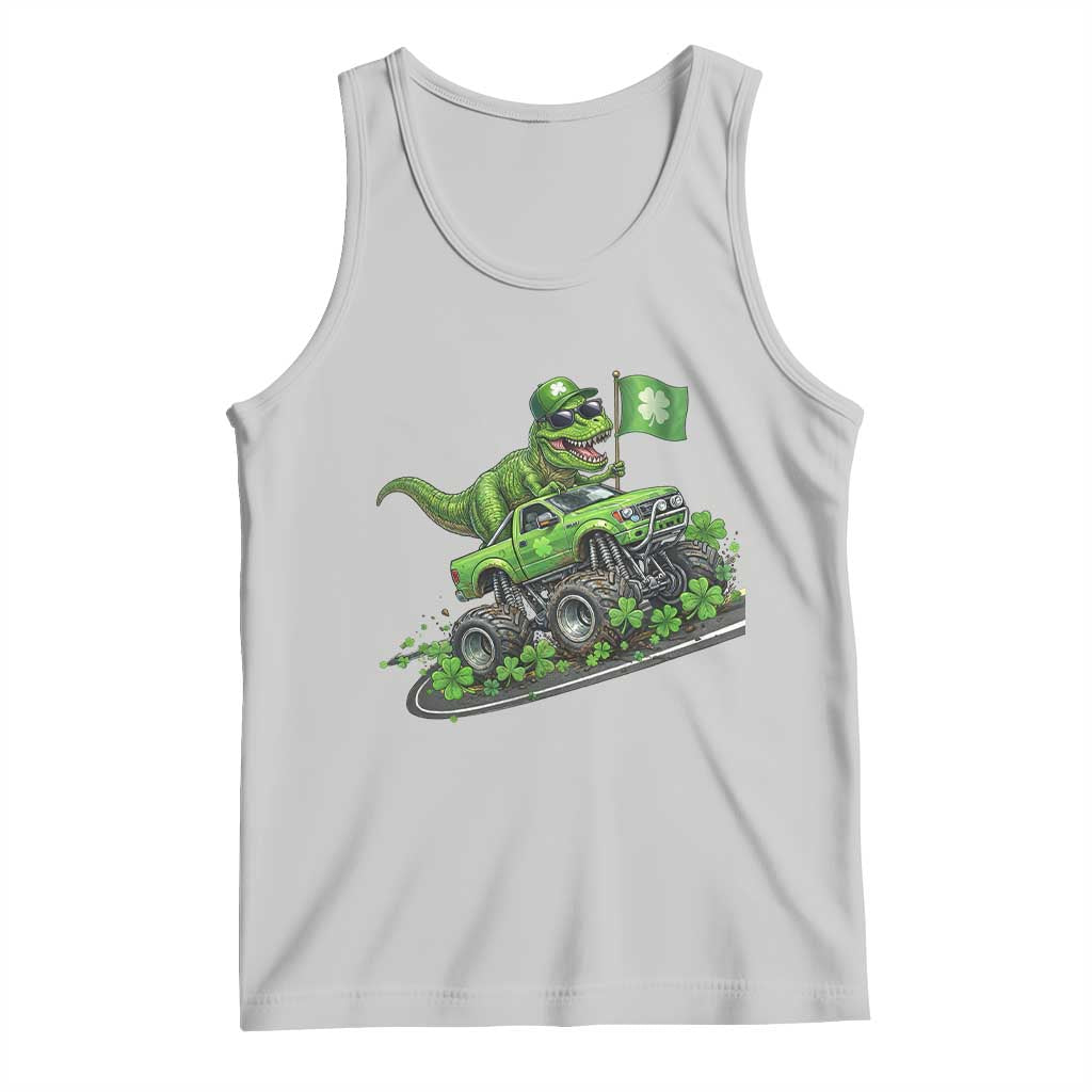 Funny St Patricks Day Dinosaur Truck Tank Top Irish Holiday Gift