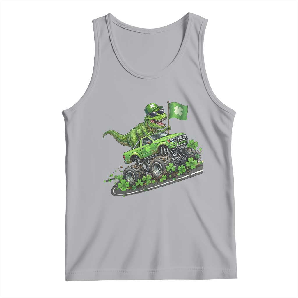 Funny St Patricks Day Dinosaur Truck Tank Top Irish Holiday Gift