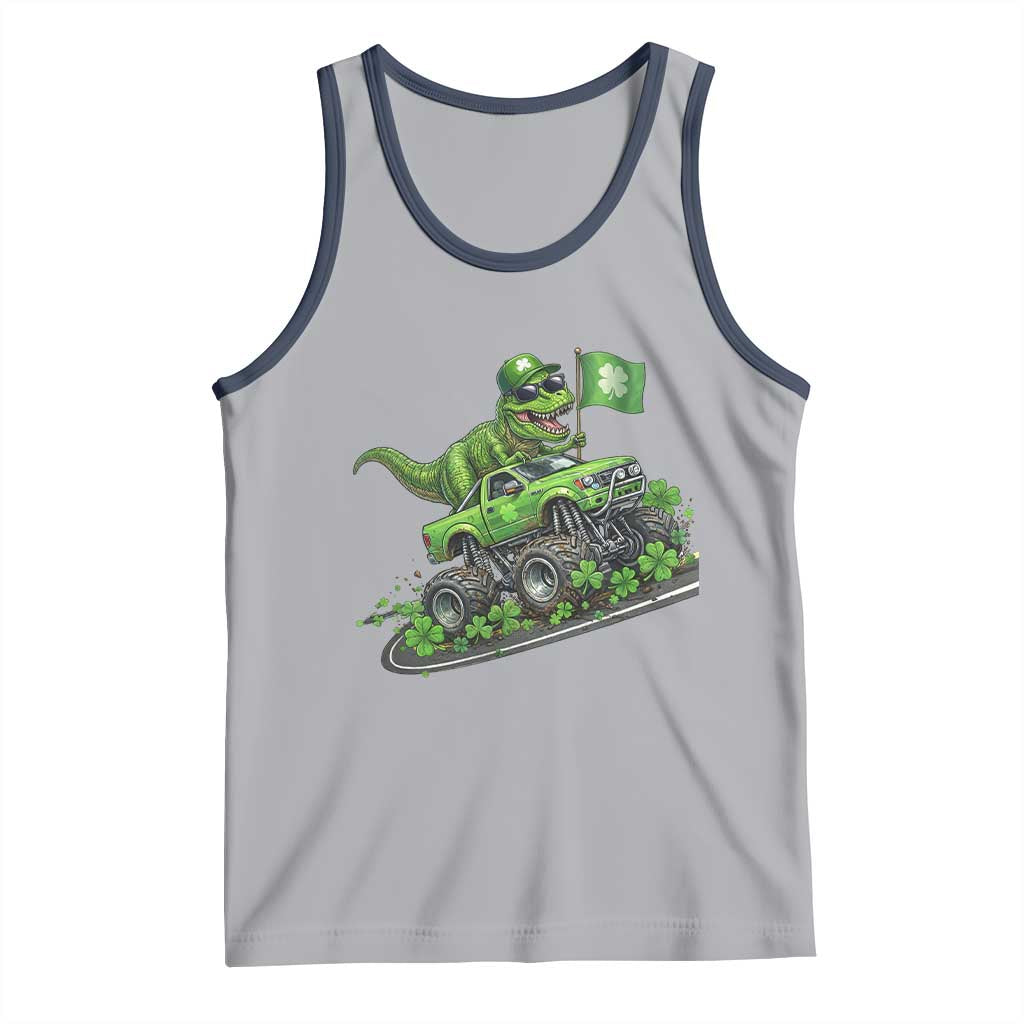 Funny St Patricks Day Dinosaur Truck Tank Top Irish Holiday Gift
