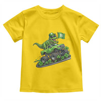 Funny St Patricks Day Dinosaur Truck Toddler T Shirt Irish Holiday Gift