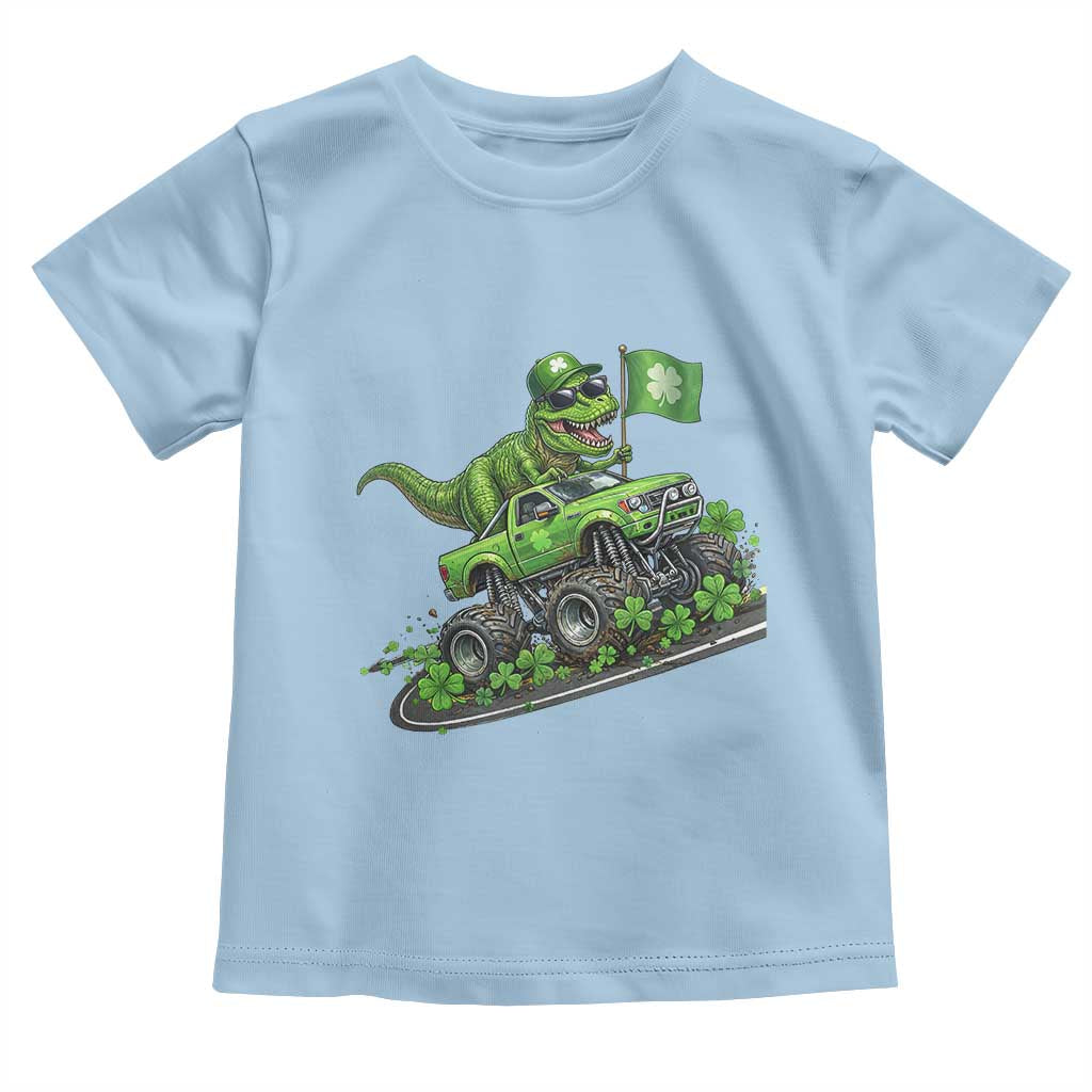 Funny St Patricks Day Dinosaur Truck Toddler T Shirt Irish Holiday Gift