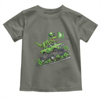 Funny St Patricks Day Dinosaur Truck Toddler T Shirt Irish Holiday Gift