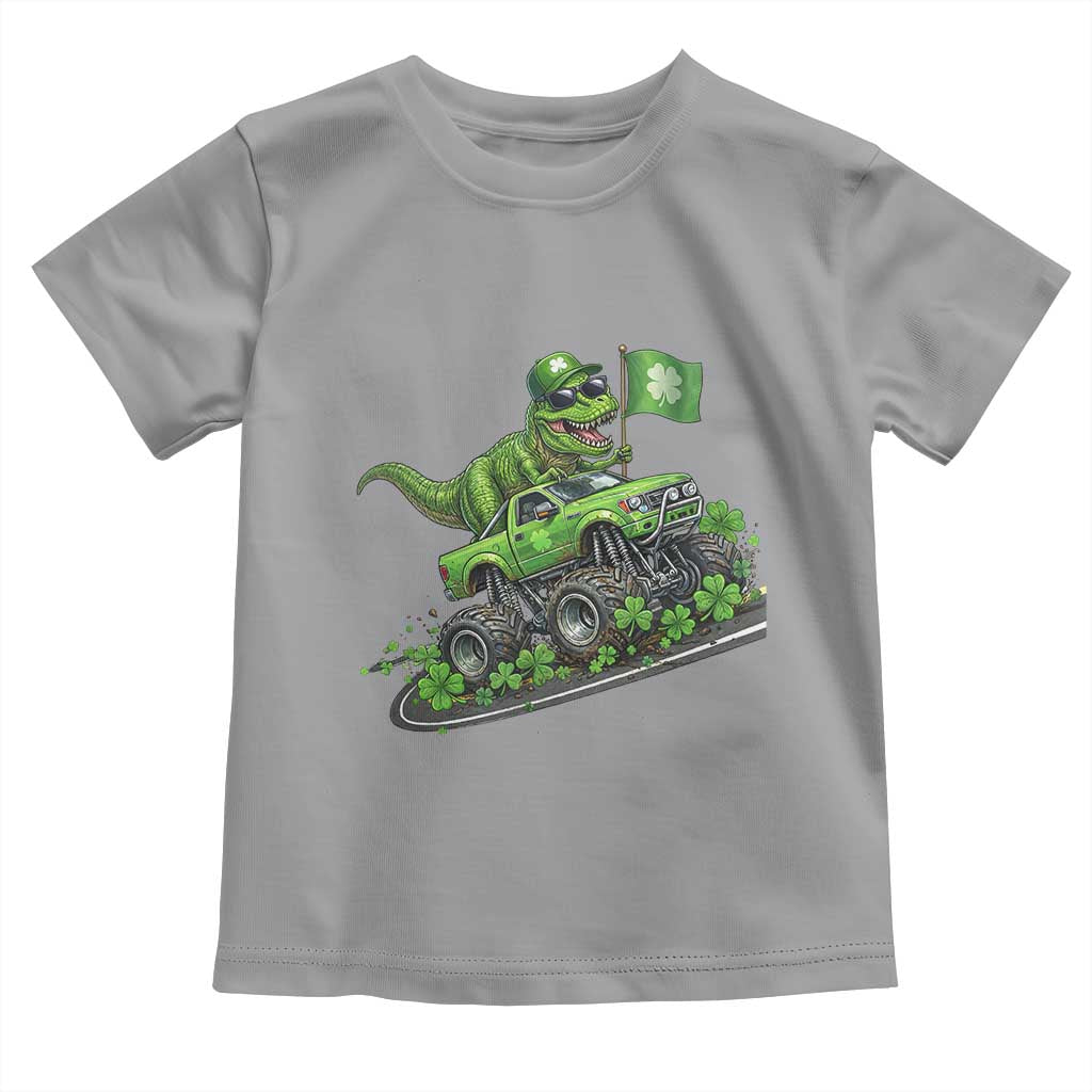 Funny St Patricks Day Dinosaur Truck Toddler T Shirt Irish Holiday Gift
