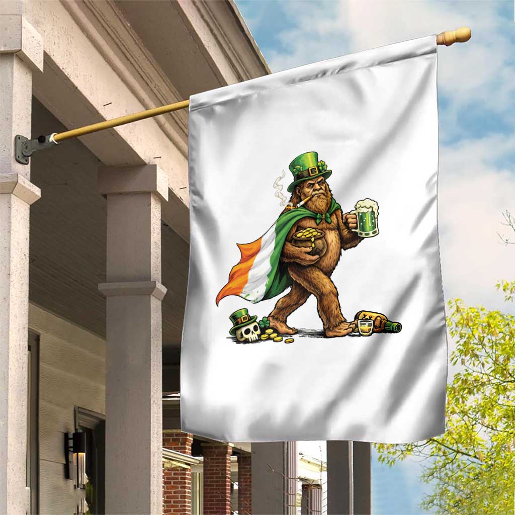 Funny St Patricks Day Bigfoot Garden Flag Mythical Party Gift