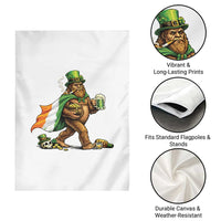 Funny St Patricks Day Bigfoot Garden Flag Mythical Party Gift