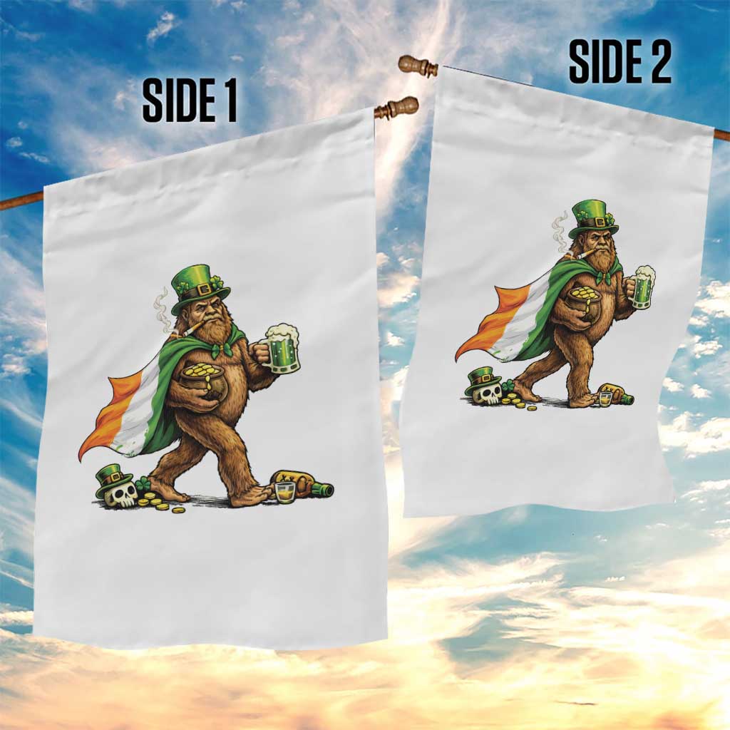 Funny St Patricks Day Bigfoot Garden Flag Mythical Party Gift
