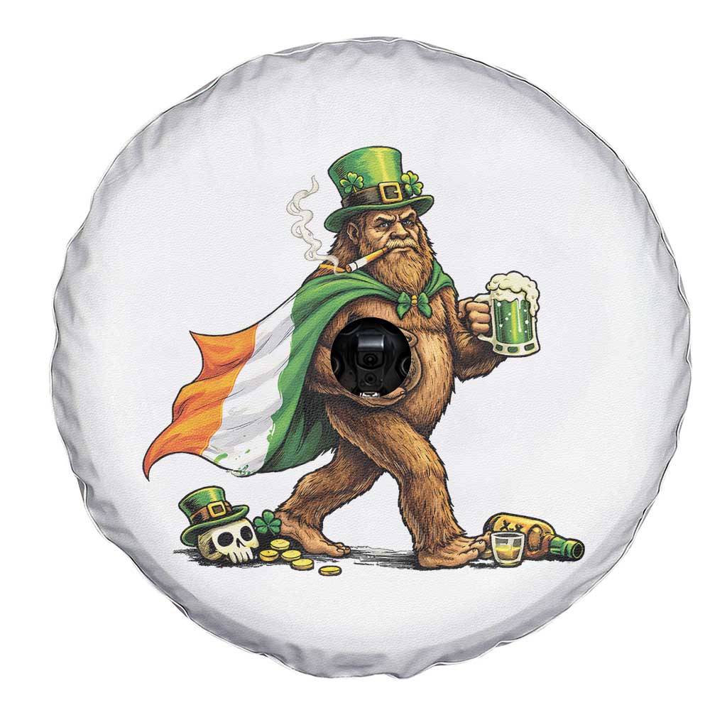 Funny St Patricks Day Bigfoot Spare Tire Cover Mythical Party Gift