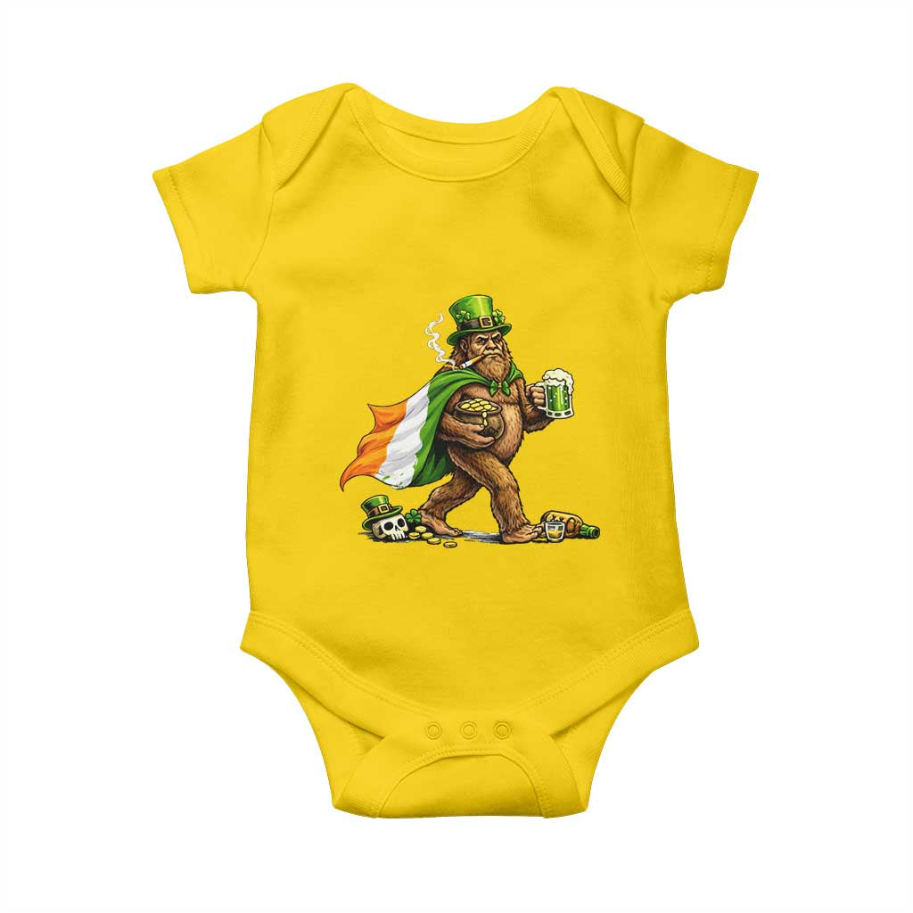 Funny St Patricks Day Bigfoot Baby Onesie Mythical Party Gift