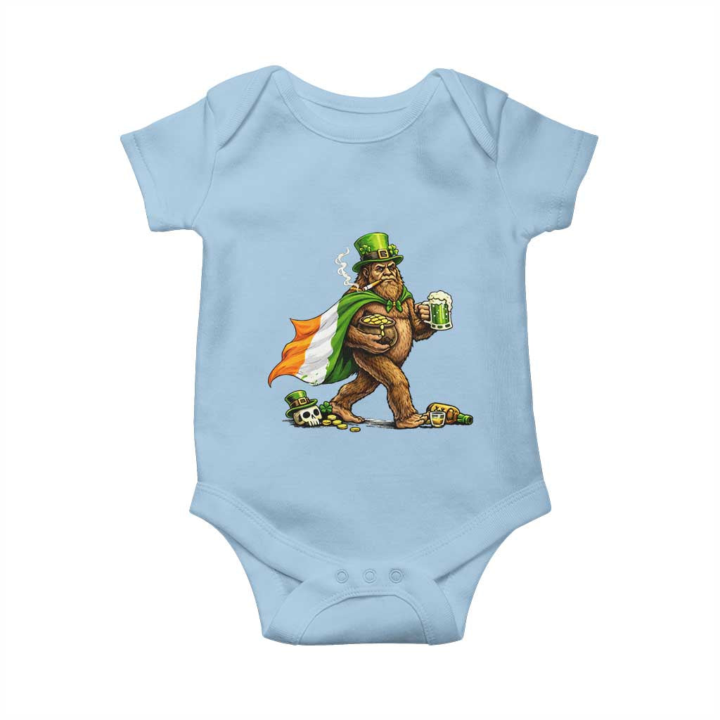 Funny St Patricks Day Bigfoot Baby Onesie Mythical Party Gift