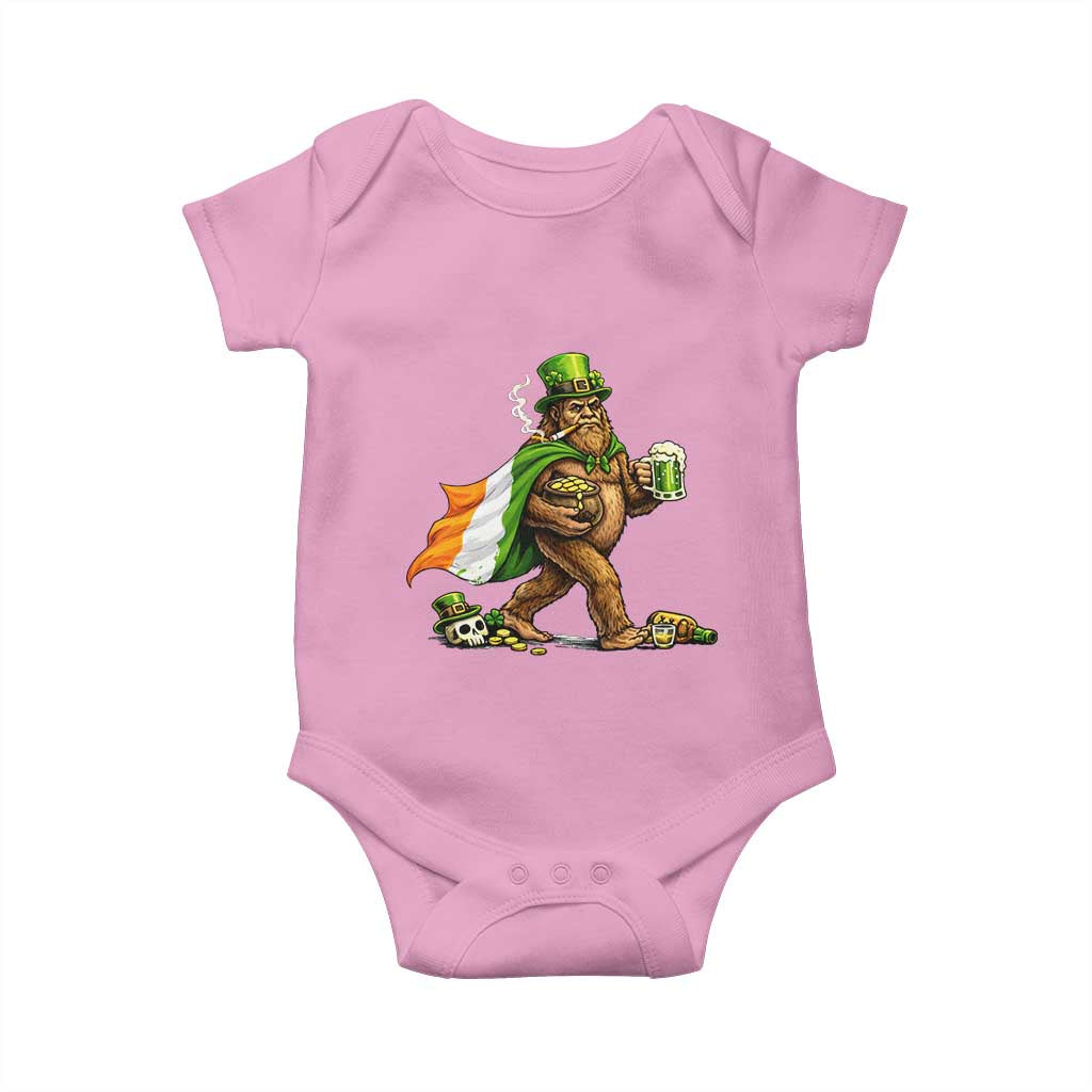Funny St Patricks Day Bigfoot Baby Onesie Mythical Party Gift