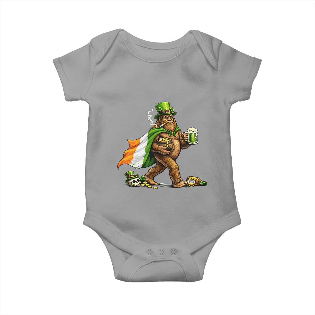 Funny St Patricks Day Bigfoot Baby Onesie Mythical Party Gift