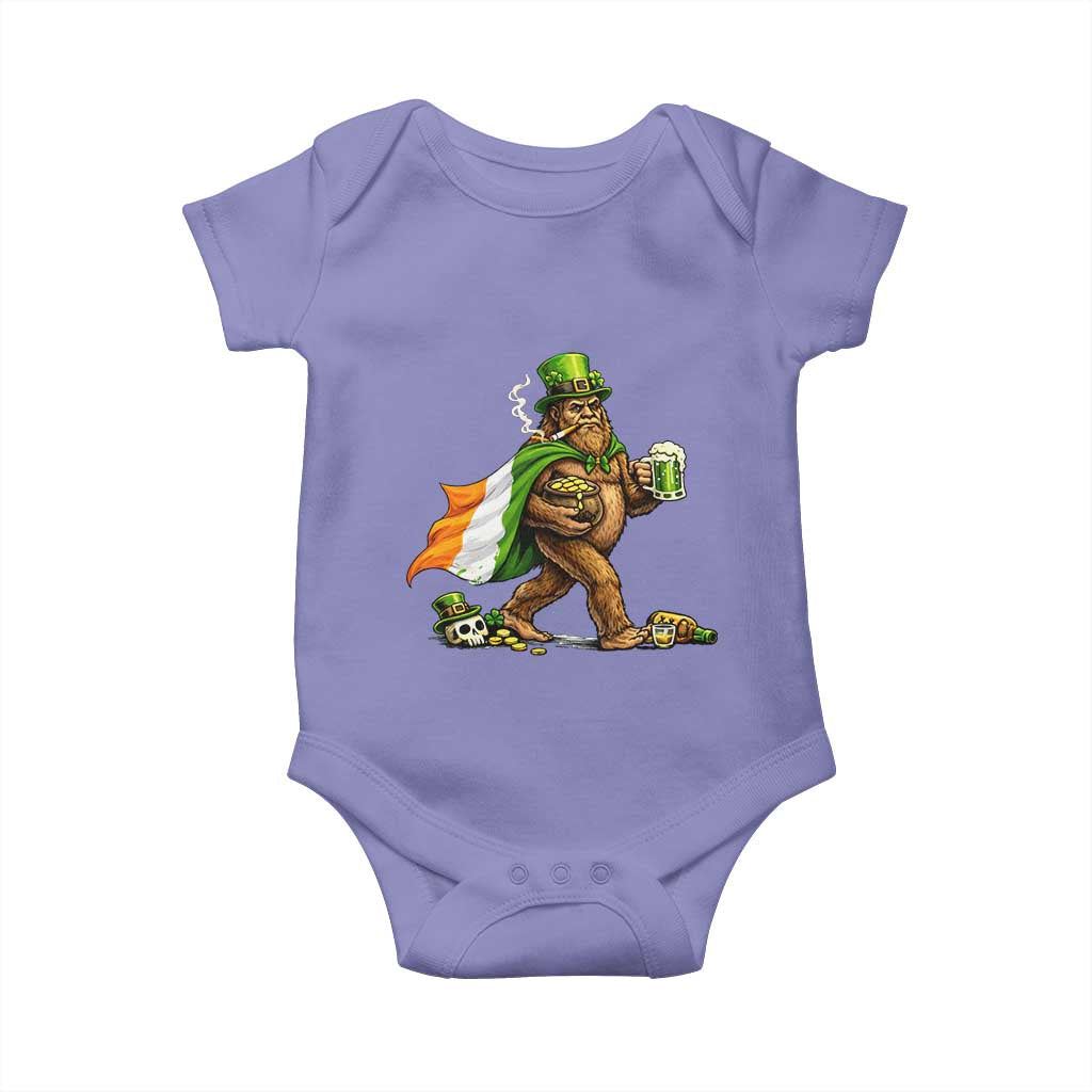 Funny St Patricks Day Bigfoot Baby Onesie Mythical Party Gift