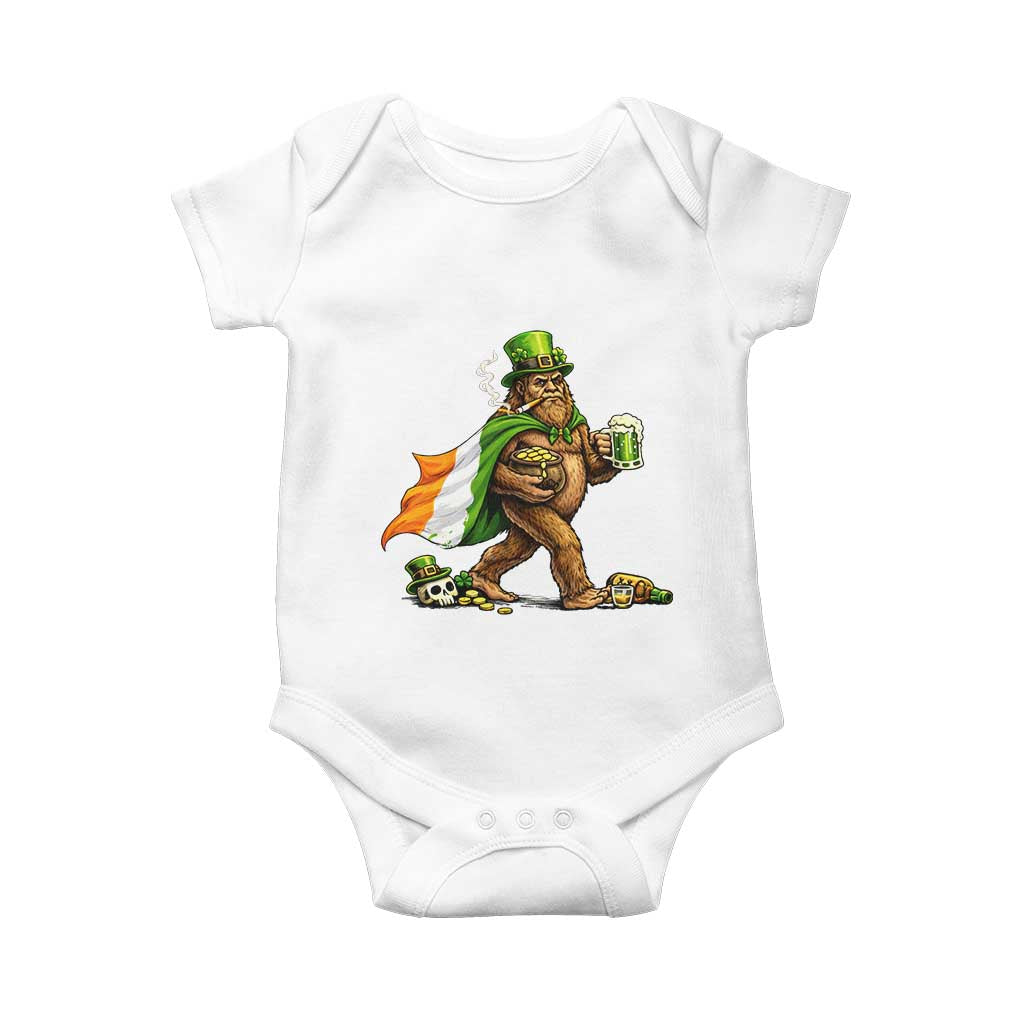 Funny St Patricks Day Bigfoot Baby Onesie Mythical Party Gift