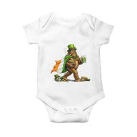 Funny St Patricks Day Bigfoot Baby Onesie Mythical Party Gift