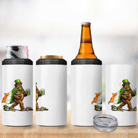 Funny St Patricks Day Bigfoot 4 in 1 Can Cooler Tumbler Mythical Party Gift