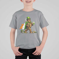 Funny St Patricks Day Bigfoot T Shirt For Kid Mythical Party Gift