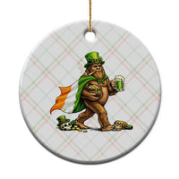 Funny St Patricks Day Bigfoot Ceramic Ornament Mythical Party Gift