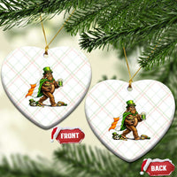 Funny St Patricks Day Bigfoot Ceramic Ornament Mythical Party Gift