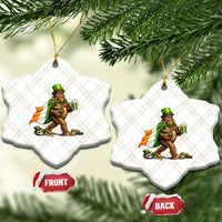 Funny St Patricks Day Bigfoot Ceramic Ornament Mythical Party Gift
