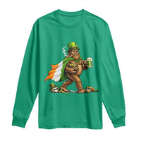 Funny St Patricks Day Bigfoot Long Sleeve Shirt Mythical Party Gift