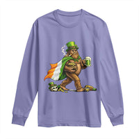 Funny St Patricks Day Bigfoot Long Sleeve Shirt Mythical Party Gift