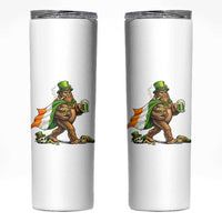 Funny St Patricks Day Bigfoot Skinny Tumbler Mythical Party Gift
